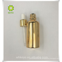 Gummipumpe runde Pumpe 30ml Airless Gold Flasche 50ml 60ml Gold Flasche 30ml Milchglas Tropfflasche ätherisches Öl-Container